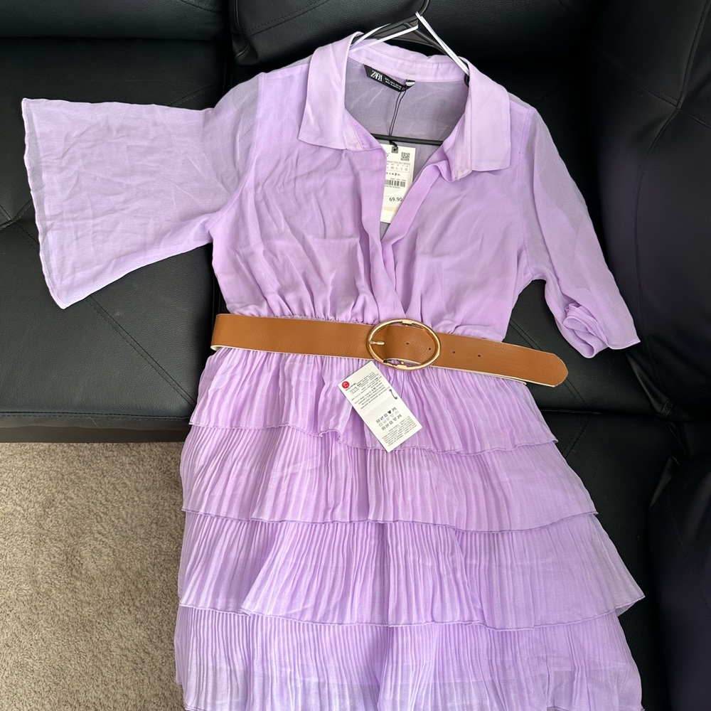 A beautiful lilac ZARA dress ON SALE !! New with tags!!